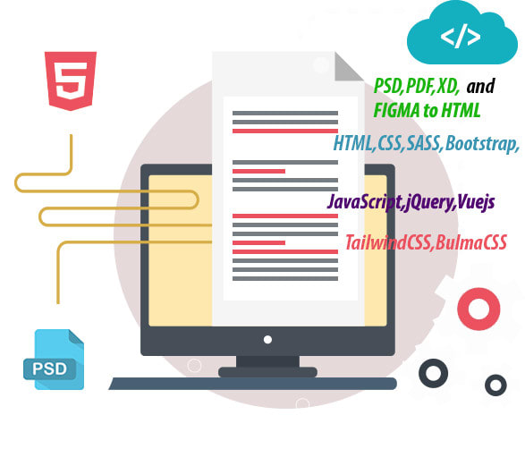 convert psd,figma,pdf,xd to html