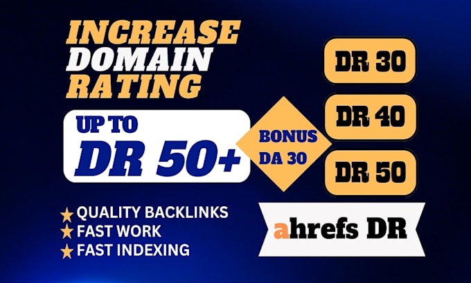 increase DR, domain rating, ahrefs dr 50 plus