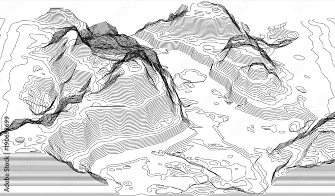 create a contours and topographic lines