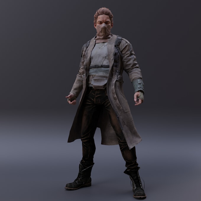 Create a realistic rigged 3d character model for games by P90studios ...