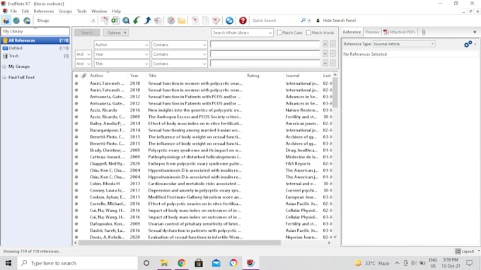 format your references and in text citations in endnote