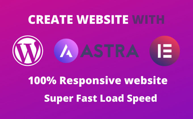 create wordpress website with elementor pro and astra pro