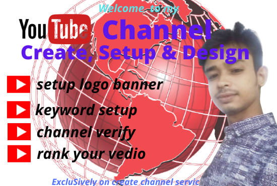 setup, create, designed, optimized youtube channels and marketing