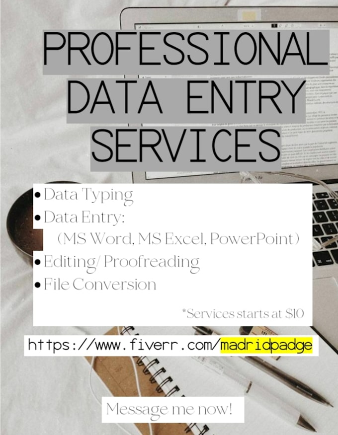 data entry, typing, proofreading  and creative editing