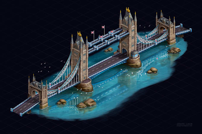 create 2d isometric arts and vector illustrations according to your requirements