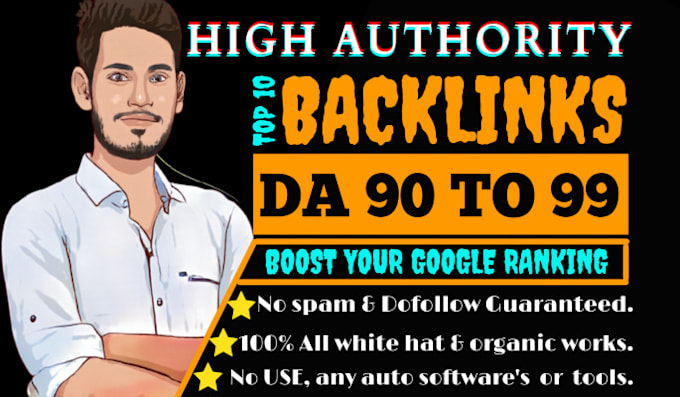 build high da 90 to 99 authority dofollow backlinks