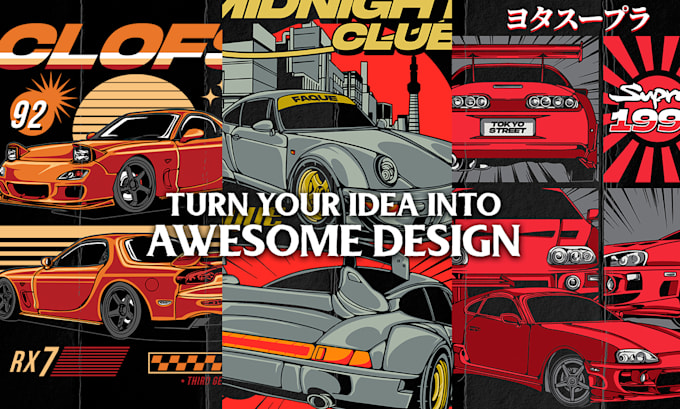 do amazing car t shirt design for you