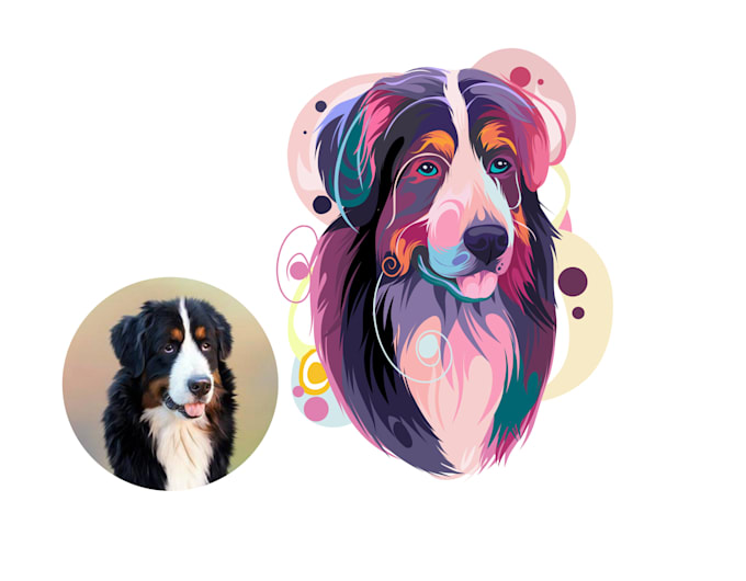 draw your pet into a very amazing vector pop art