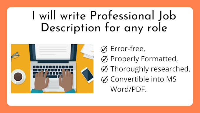 write professional job description for any role
