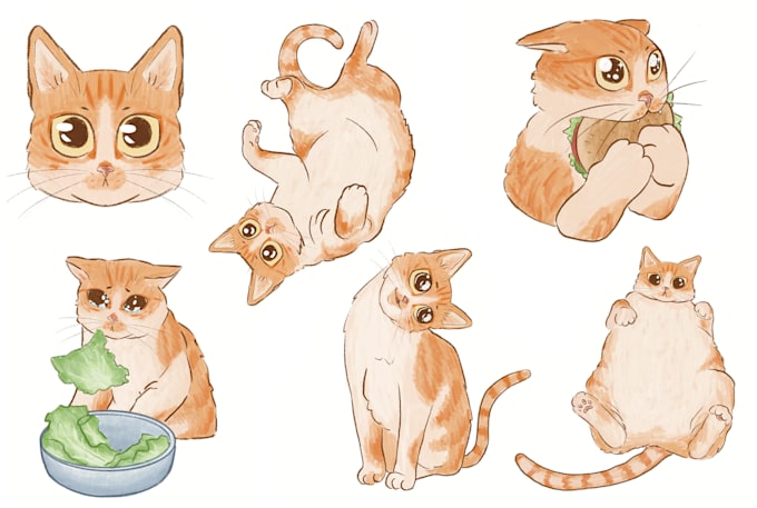 design cute sticker sheets, animals, characters and objects
