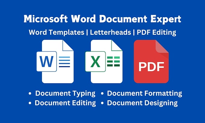type and format microsoft word document for you