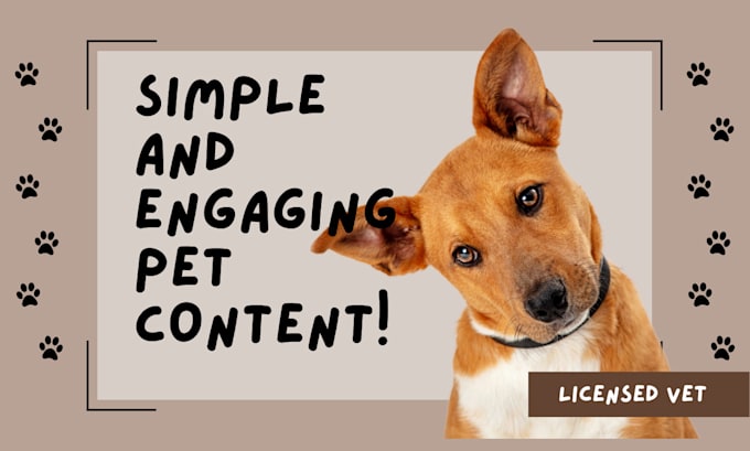write pet related organic articles especially for dogs and cats