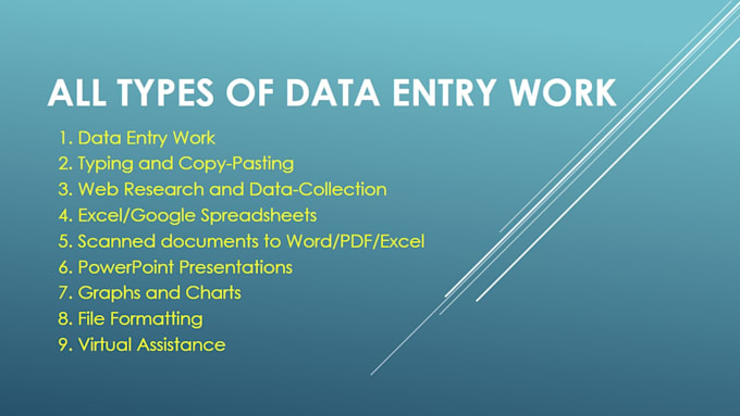 do data entry, excel and copy paste work