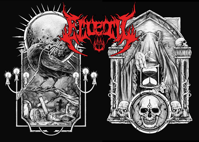 draw a metal band logo