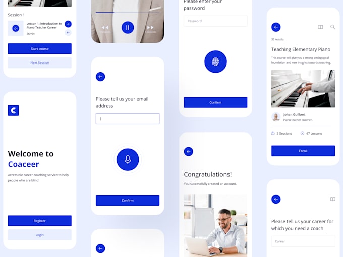 Design modern and clean ui for your mobile app by Annann1 | Fiverr