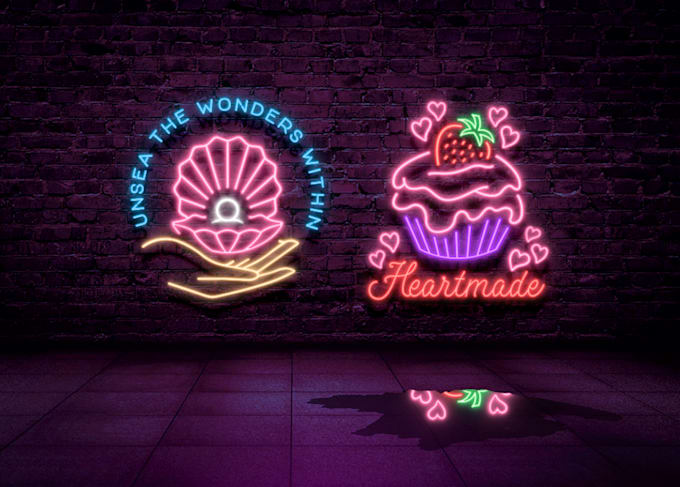 create custom neon logo or neon light sign