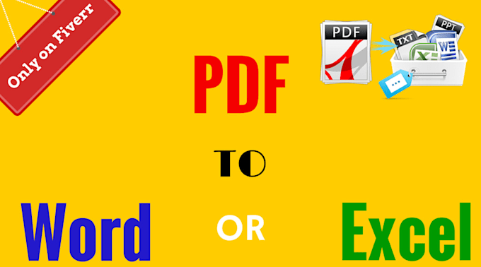 convert PDF to word or excel