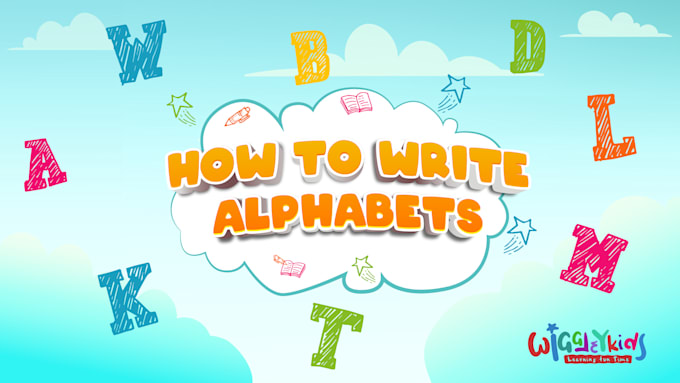 design video on how to write alphabets for kids