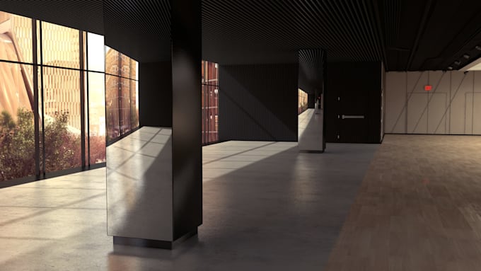 make 3d renders of building interiors