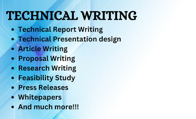 write technical articles on any topic