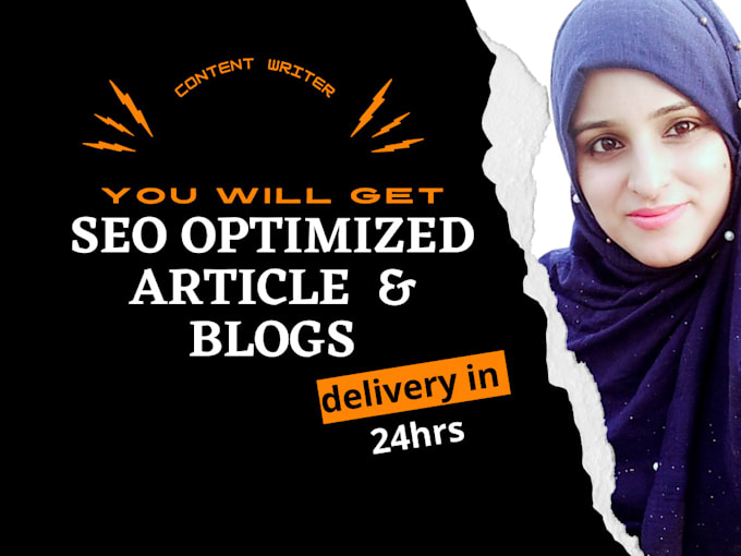 write SEO driven articles for you