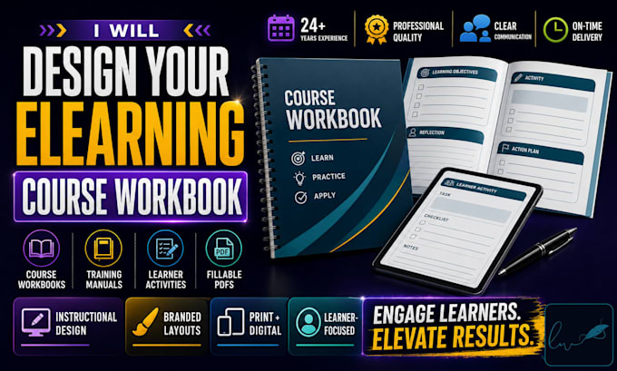 design professional course workbooks and training manuals