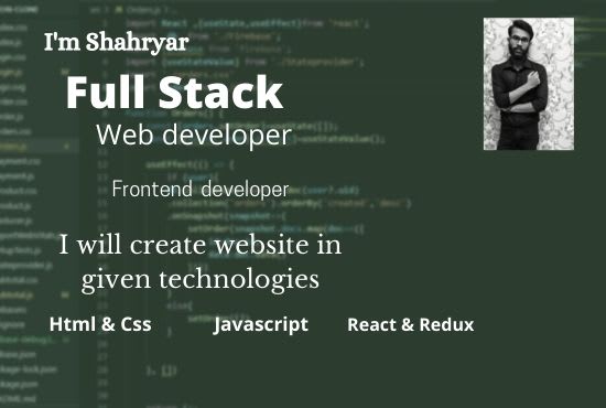 Create responsive frontend website in html css javascript react by M ...