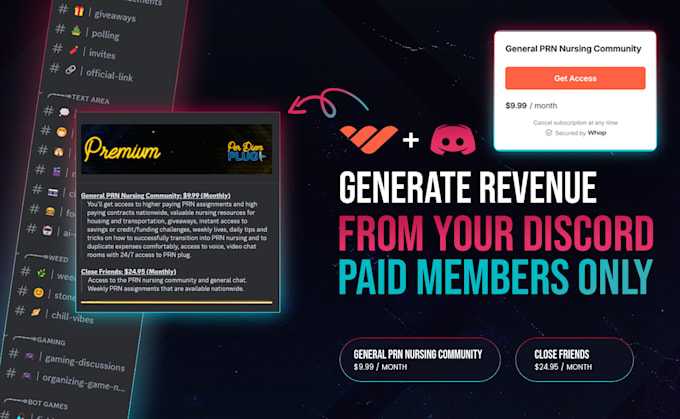 professionally setup discord server with whop integration
