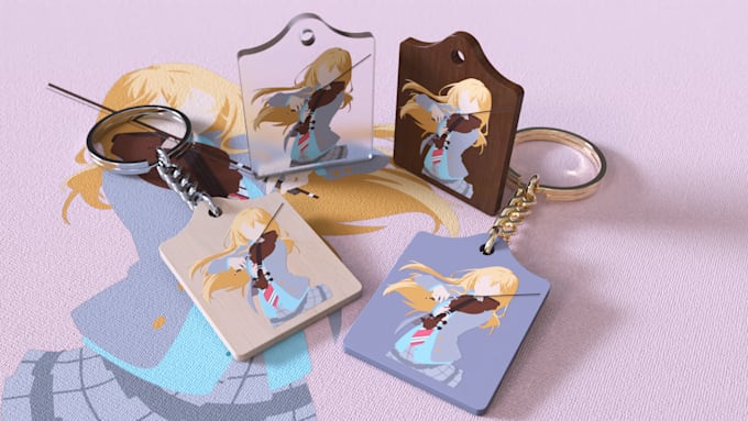 create your keychain designs in 3d for laser cutting