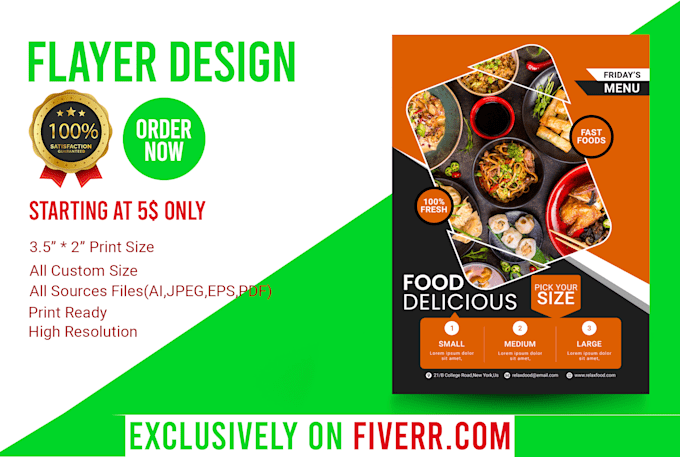 design flyer for your business and restaurant