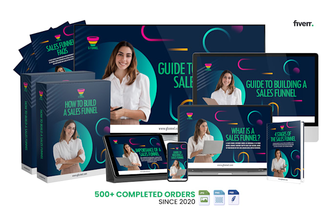 design digital product mockup, online course ecover bundle