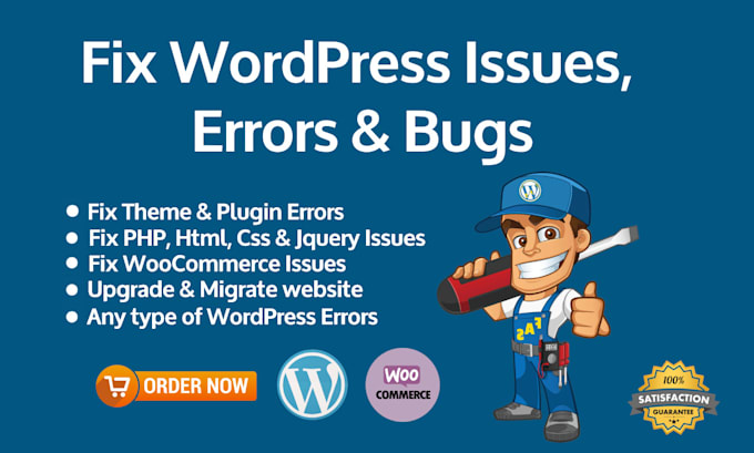 fix wordpress errors bugs in minimum time
