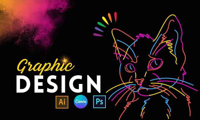 be your graphic designer in adobe photoshop illustrator and canva work