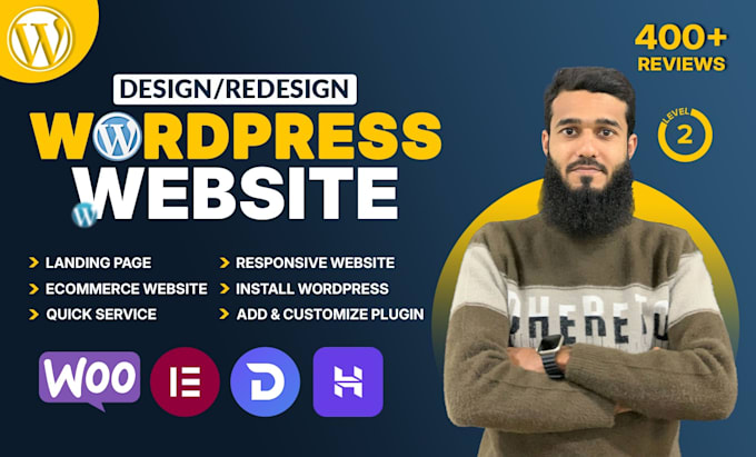 build a responsive wordpress website and landing page fast