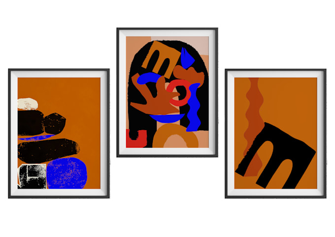 create colorful abstract wall art designs