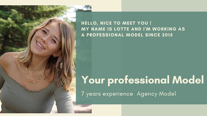 be your female product model