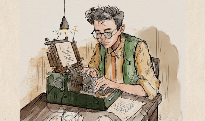 draw creative illustration, pen sketch of anything