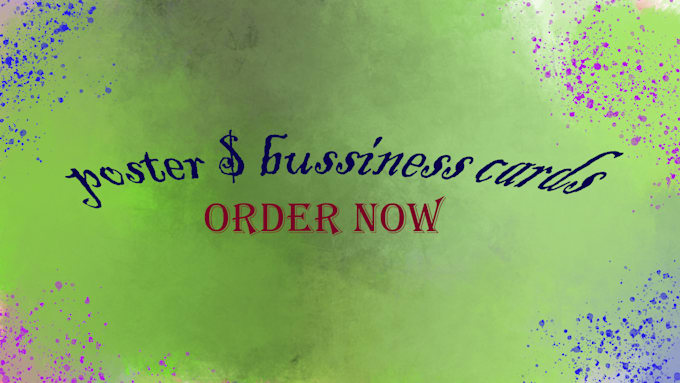 desing an official posters and business cards