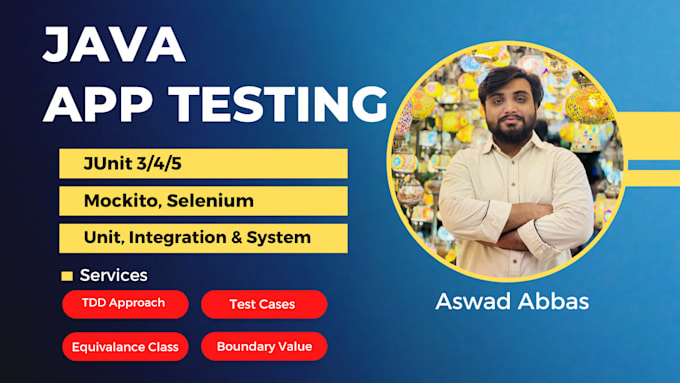 develop java programs and provide unit testing