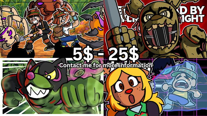 draw youtube thumbnails in cartoons