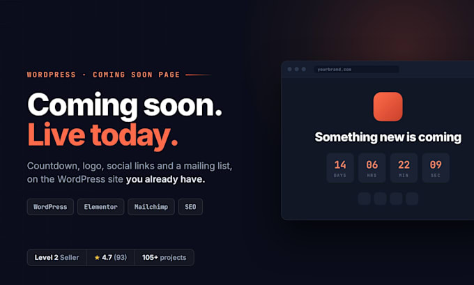 design a coming soon or under construction page for your wordpress site