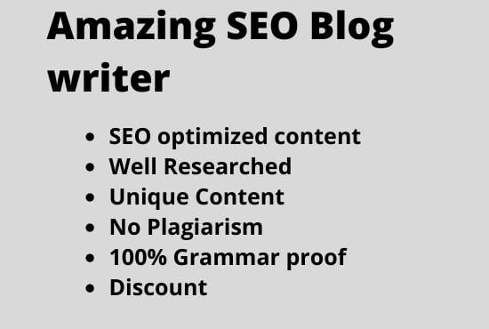write amazing SEO blog