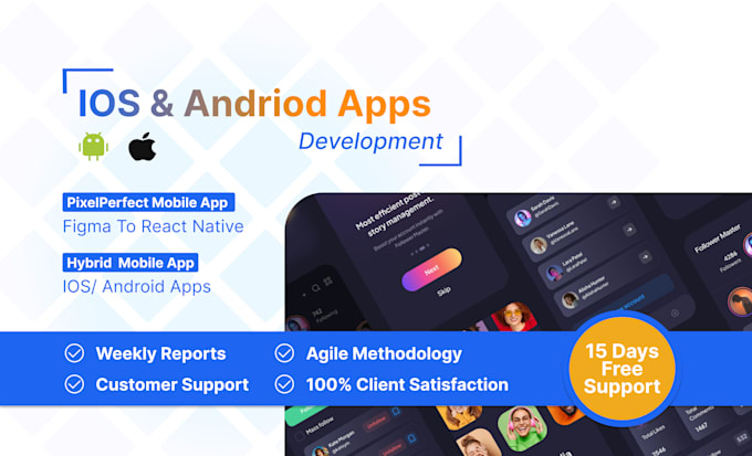 Develop android and ios mobile apps flutter app react native app by ...