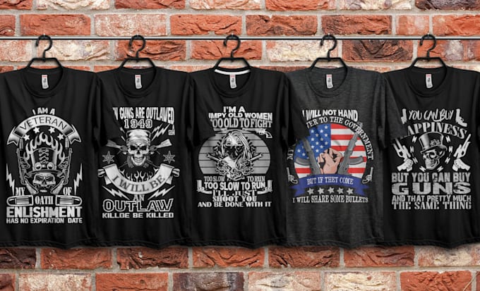 do creative retro gun hunting fishing camping t shirt and marchandise design
