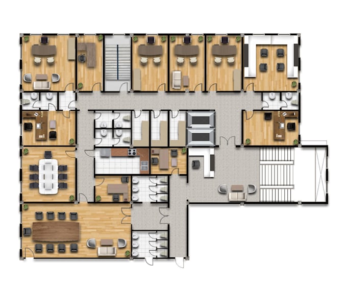 create a professional 2d floor plan with autocad and photoshop