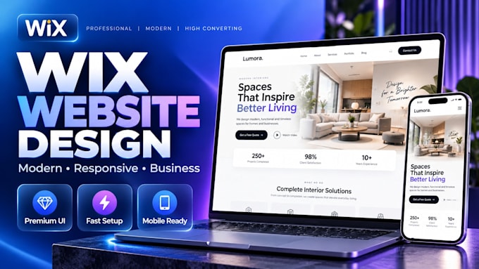 design or redesign a professional wix business website