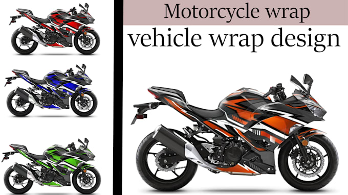 design motorcycle wrap design, car wrap and vehicle wrap