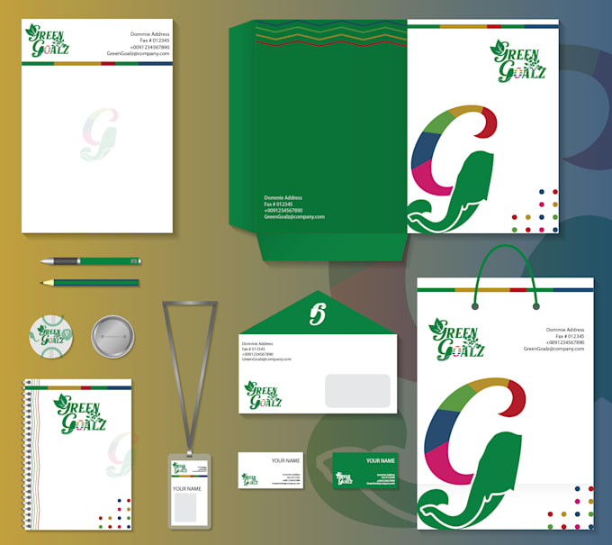 design your brand identity for business logo with branding