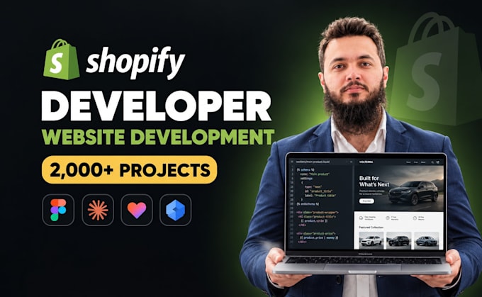 be your shopify developer for theme customization, shopify landing page