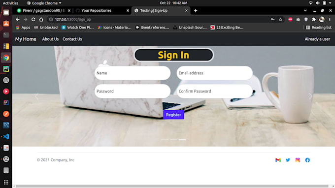 Design django based webapp, html css bootstrap javascript by ...